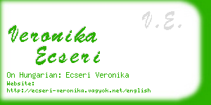 veronika ecseri business card